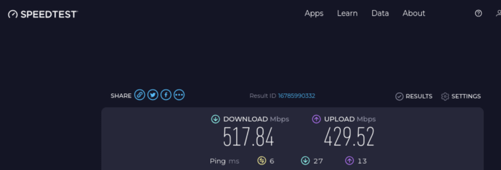 speed test from proxmox homelab virtual machine speed test from proxmox homelab virtual machine