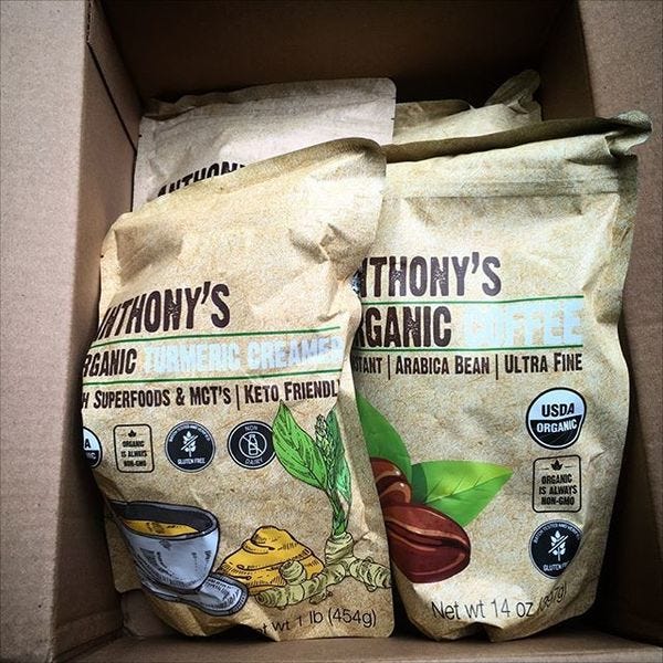Some of my DIY coffee goodies from Anthony's Goods. Delicious! 