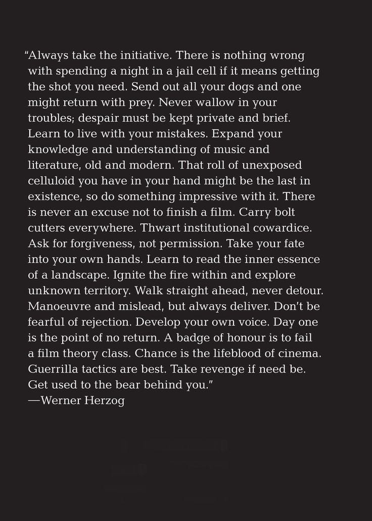“thwart institutional cowardice.” And this koan: “Manuever and mislead, but always deliver.” 
