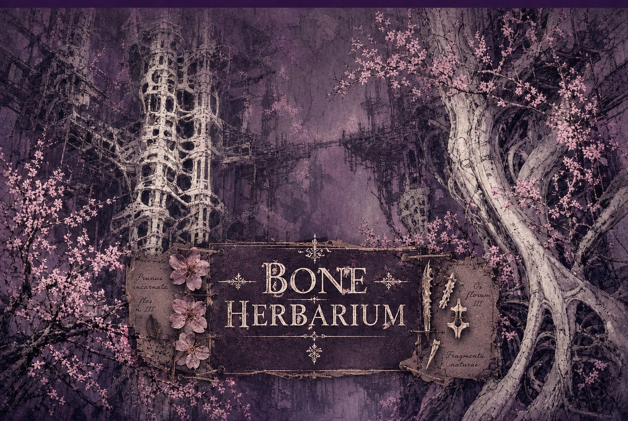 Portada del índice de libros «Bone herbarium»