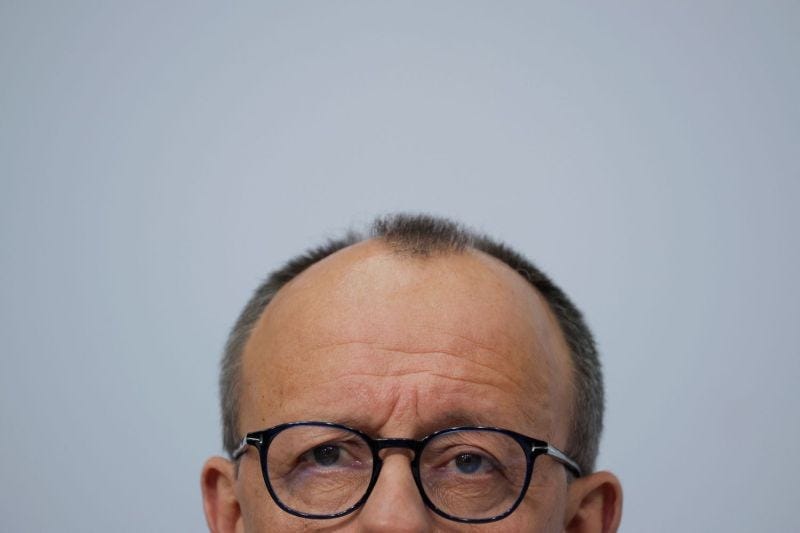 Friedrich Merz speaks at a joint press conference in the Konrad-Adenauer-Haus, headquarters for the CDU, in Berlin on February 13, 2023. Friedrich Merz speaks at a joint press conference in the Konrad-Adenauer-Haus, headquarters for the CDU, in Berlin on February 13, 2023.