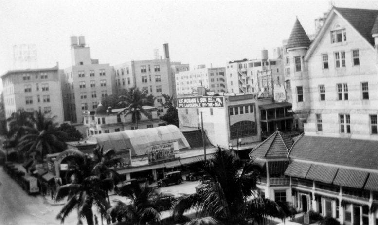 The Airdome Corner on Flagler Street on November 23, 1924. Courtesy of Casey M. Piket.