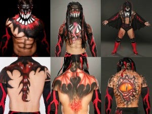 Sample of some of Finn Balor's 'war paint'