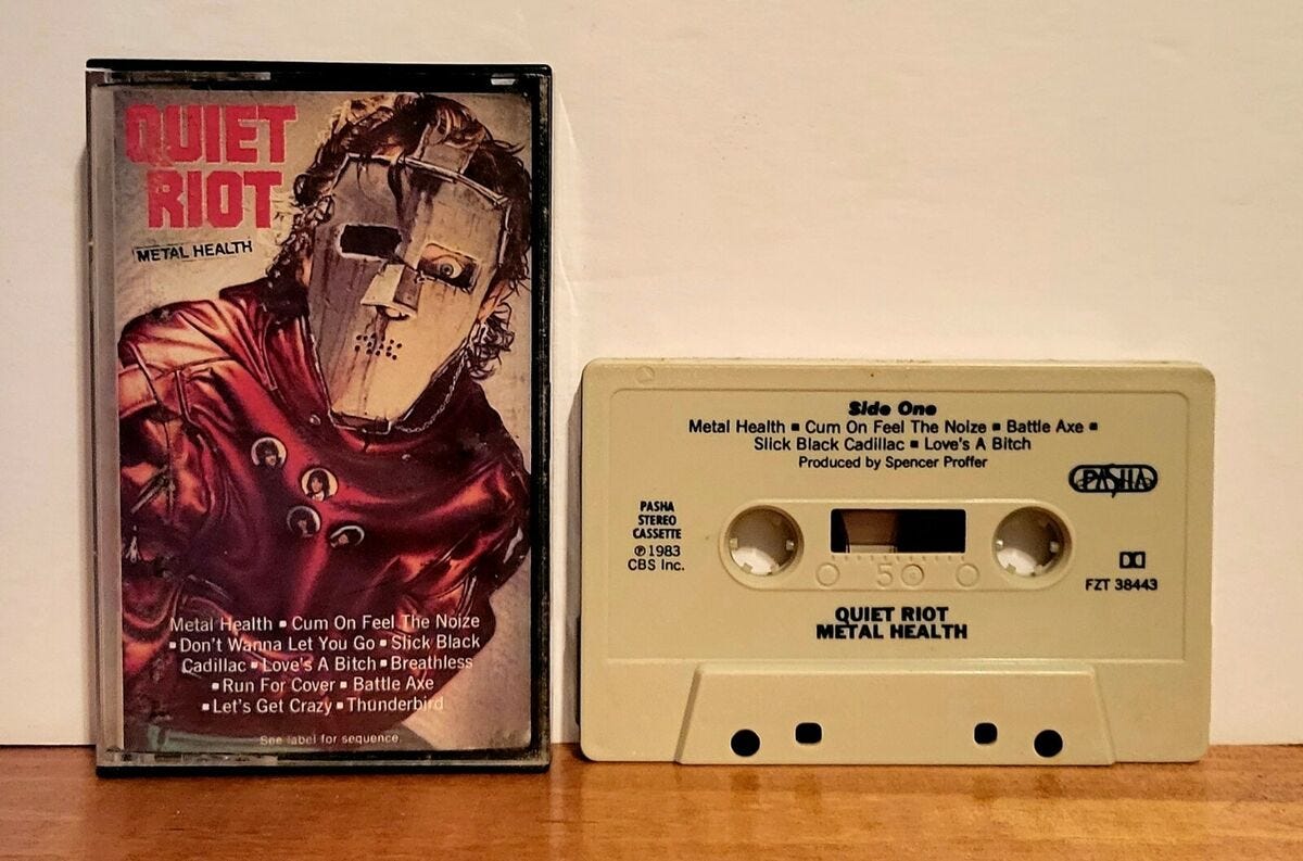 Vintage 1983 Quiet Riot Metal Health Cassette Tape CBS Rare OOP