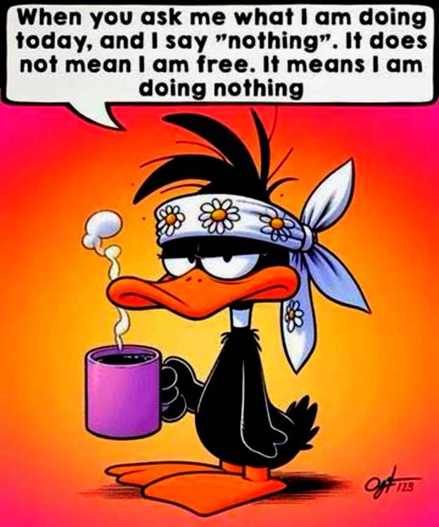 Cartoon duck with a bandana and a mug of coffee

AI-generated content may be incorrect.