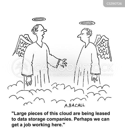 Celestial Cloud Computing Cartoons and Comics - funny pictures from  CartoonStock