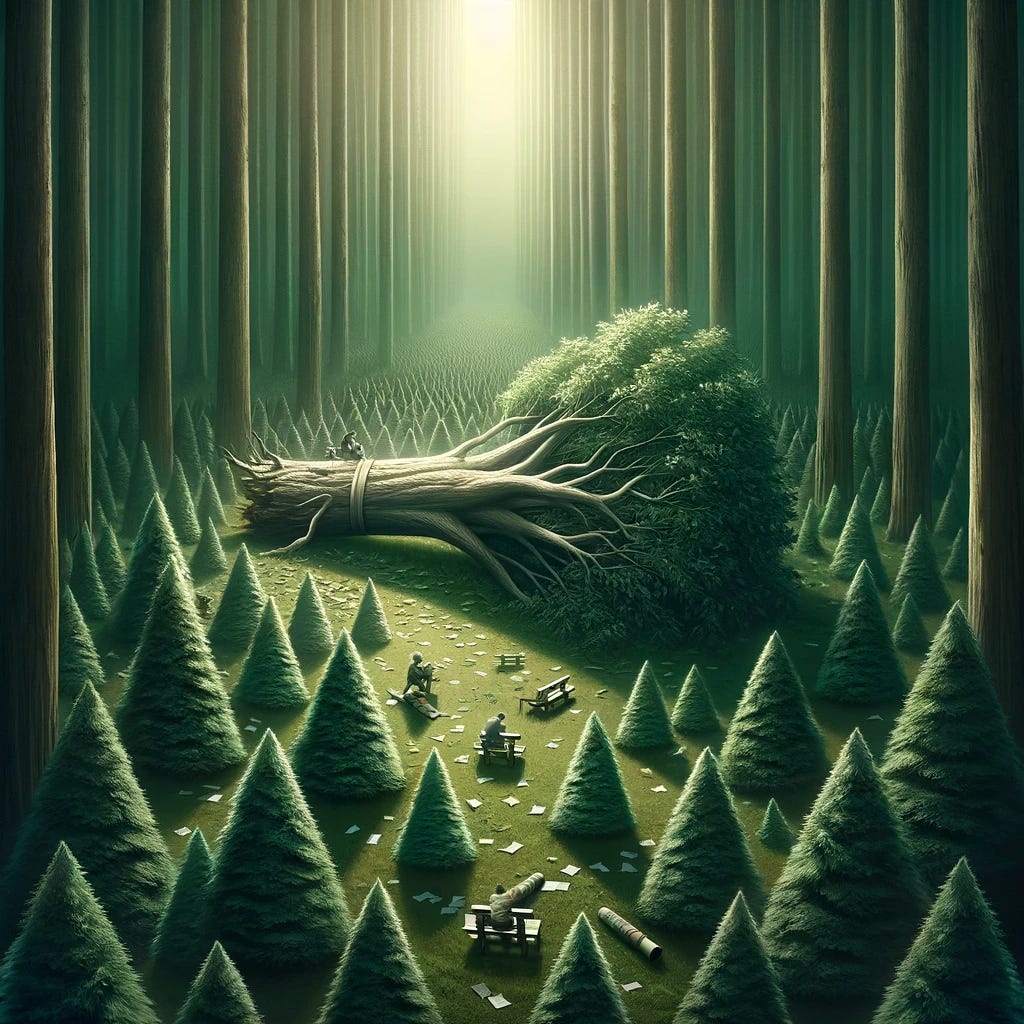 Idea trees that fall in the forest.