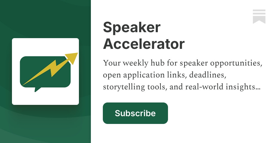 Speaker Accelerator | Geleen Antonio | Substack