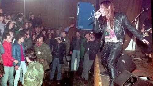 Iron Maiden's lead singer, Bruce Dickinson, delivers an unforgettable performance in war-torn, besieged Sarajevo in December 1994, bringing hope amidst conflict.