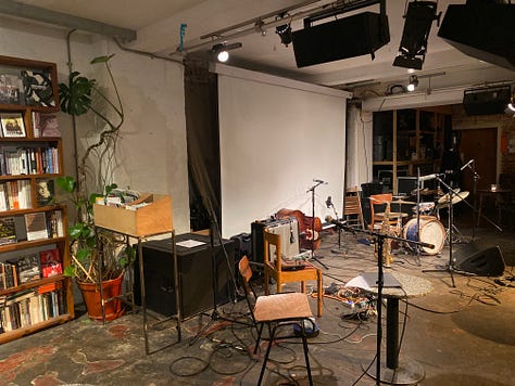Musicians and people at a music cafe - Cafe Oto in Dalston