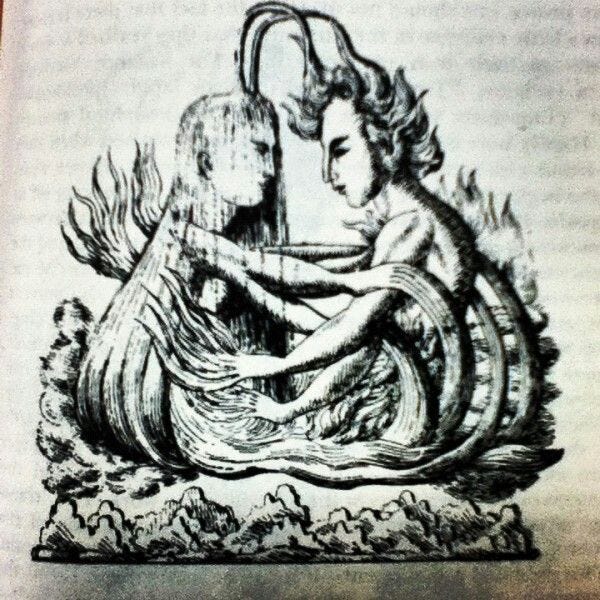 Hieros gamos | Anima and animus, Sketches, Illustration