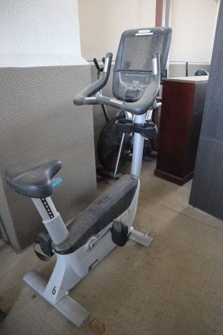 A dusty stationary bike