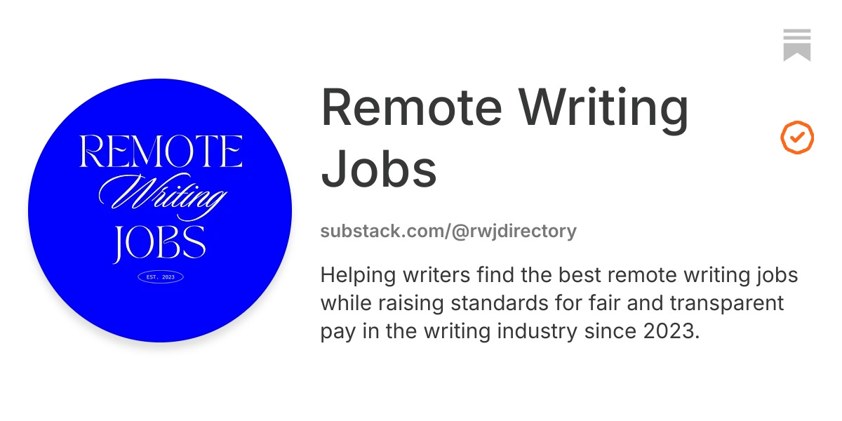 Remote Writing Jobs | Substack
