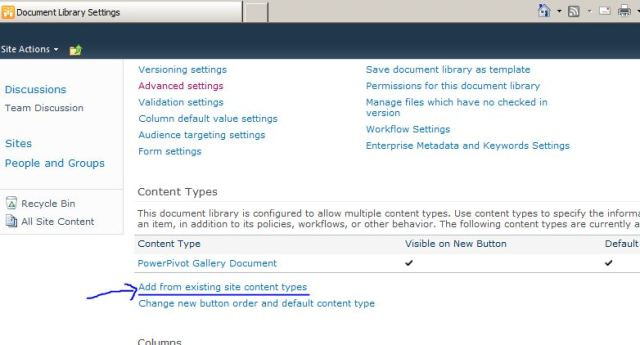 Power Pivot document library setting BISM Power Pivot document library setting BISM