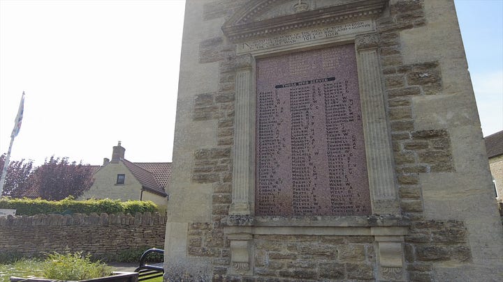Photographs of The Diamond Jubilee Clock Tower for Queen Victoria, 1897. It also serves as the village war memorial. Images: Roland's Travels