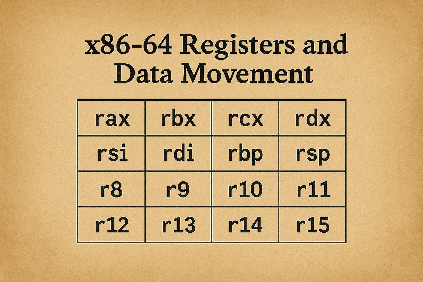 Registers in x86-64