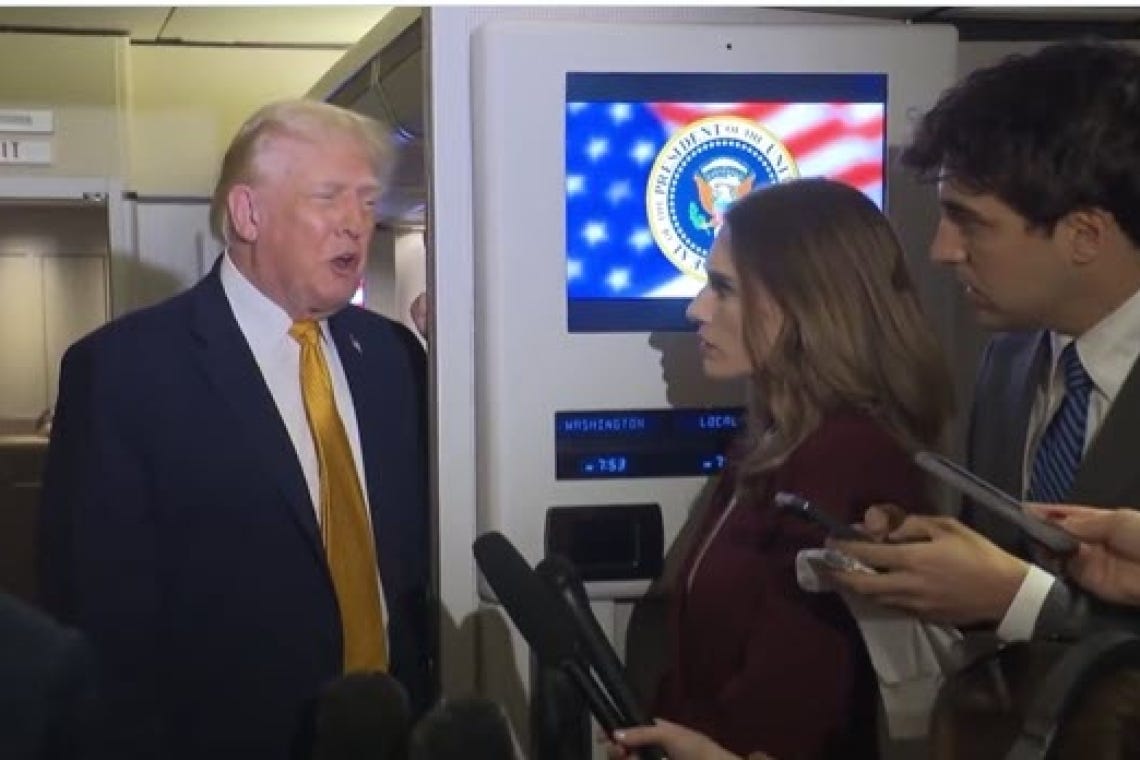 Trump on Air Force One: Cuba, Mexico, Colombia, Iran