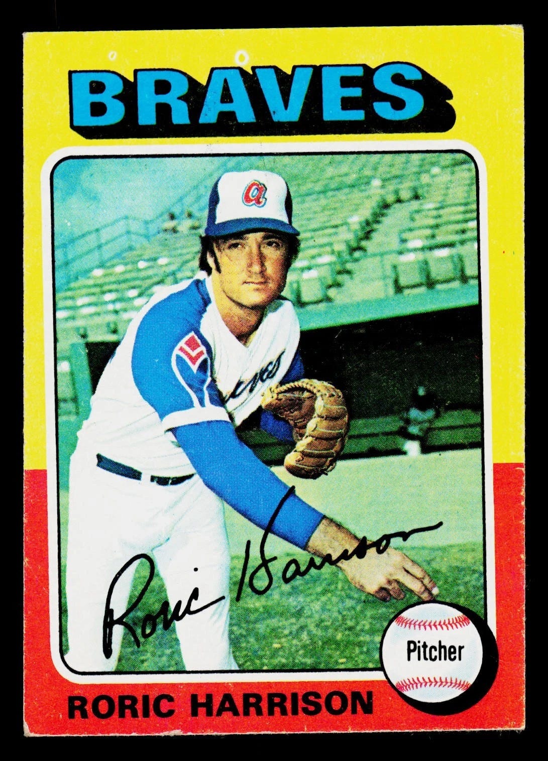 1975 Topps Baseball Card #287 Roric Harrison Atlanta Braves - Picture 1 of 2 1975 Topps Baseball Card #287 Roric Harrison Atlanta Braves - Picture 1 of 2