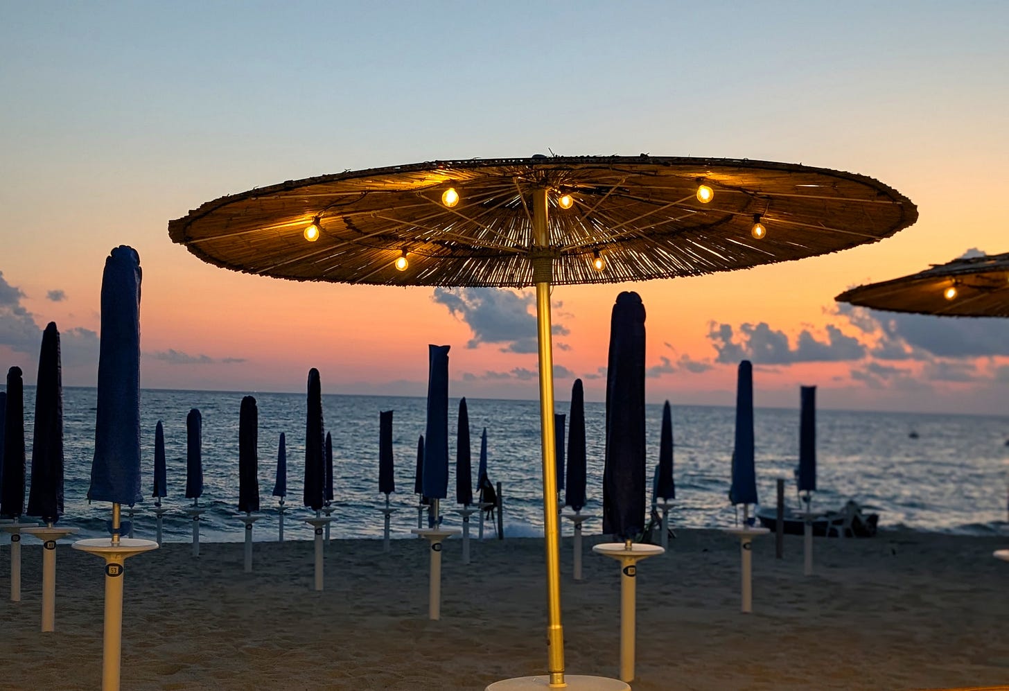 Sunset on the beach in Nicotera Sunset on the beach in Nicotera