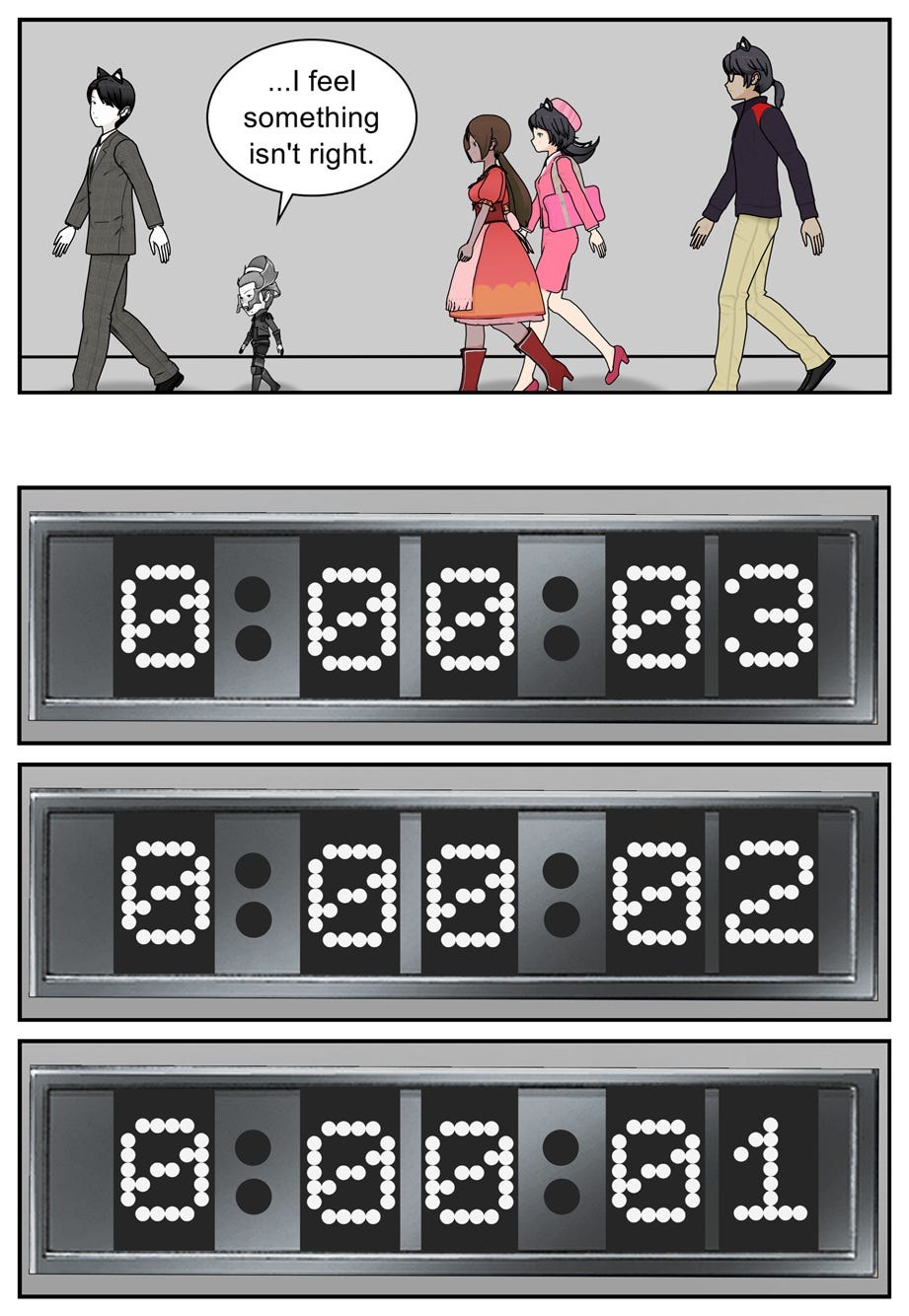 I feel something isn't right. 0:00:03. 00:00:02. 0:00:01.