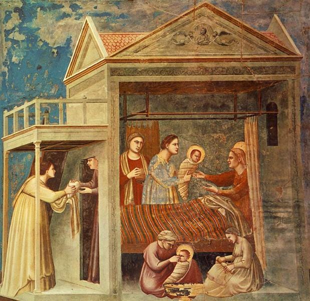 The Birth of the Virgin, c.1300 - Giotto