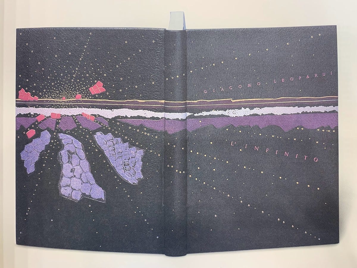 black boards decorated with purple, white, pink leather in the shape of asteroid belts and gold tooling in the shape of stars black boards decorated with purple, white, pink leather in the shape of asteroid belts and gold tooling in the shape of stars
