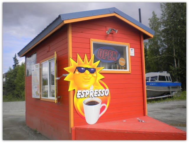 Anchorage, Alaska espresso kiosk.