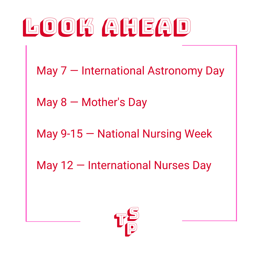 Look-ahead content calendar for May 2, 2022 Look-ahead content calendar for May 2, 2022