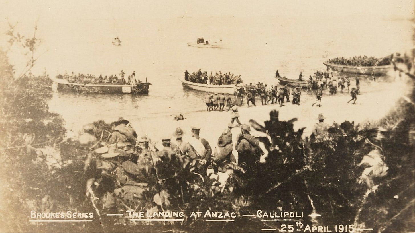 Anzacs land at Gallipoli