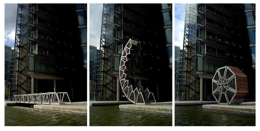 Rolling Bridge London, Paddington Basin - e-architect