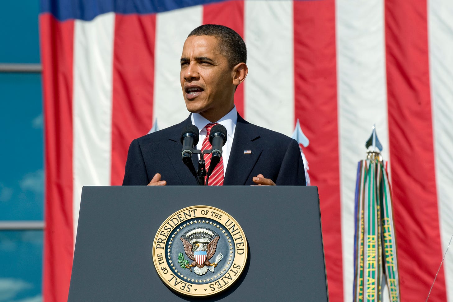 President Obama at the Fort Hood memorial ceremony, 2009
