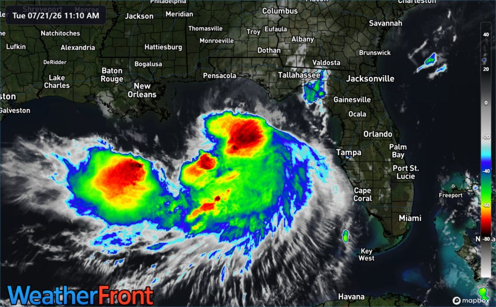 Bertha likely nearing peak intensity before weakening into Louisiana this week