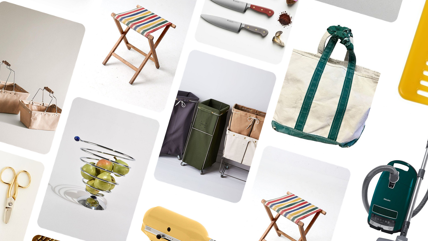 heirloom quality home goods  home design Substack  kitchen tools worth buying  best vacuums 2025  buy once cry once list