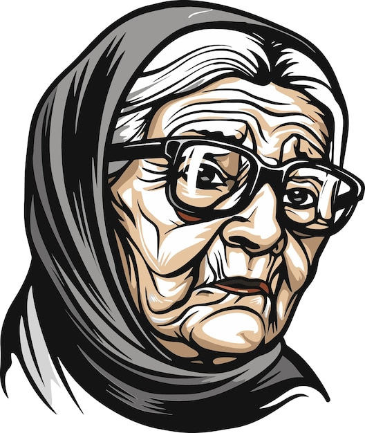 Good wise grandmother gives useful advice | Premium Vector