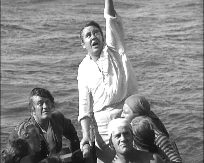Charles Laughton as Captain Bligh in the film Mutiny on the Bounty, 1935.