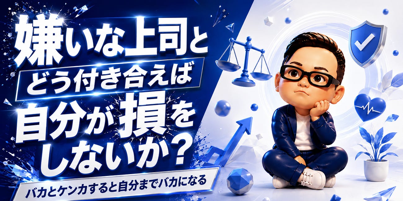 嫌いな上司とどう付き合えば自分が損をしないか？