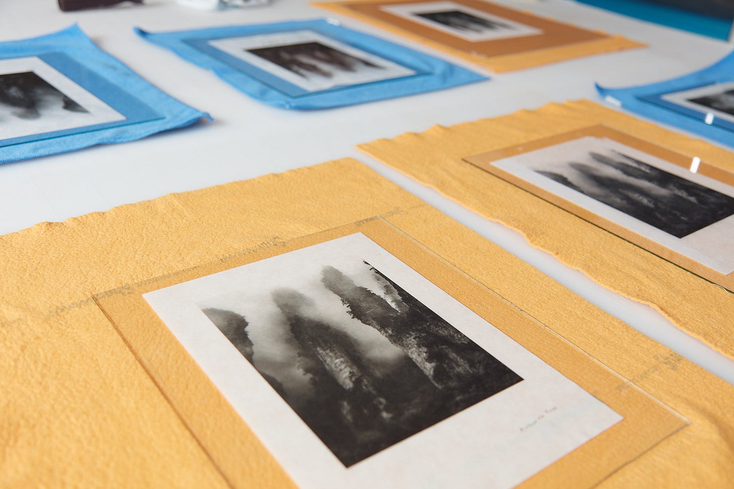 multiple experiments with wet prints on glass multiple experiments with wet prints on glass