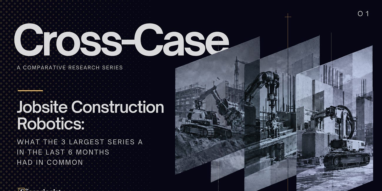 Jobsite Construction Robotics: What the 3 Largest Series A Rounds in the Last 6 Months Had in Common | Cross-Case Analysis