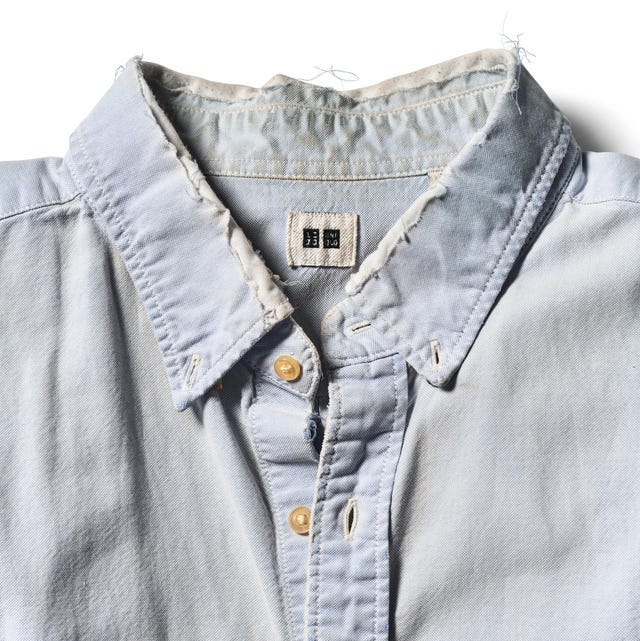 worn in uniqlo oxford shirt