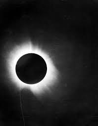 1919 eclipse positive - A black and ...