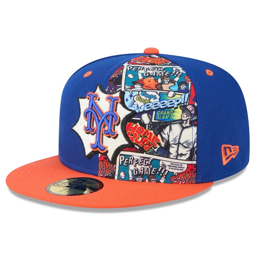 Men's New York Mets New Era Royal/Orange 2025 MLB Diamond Hero Edition 59FIFTY Fitted Hat