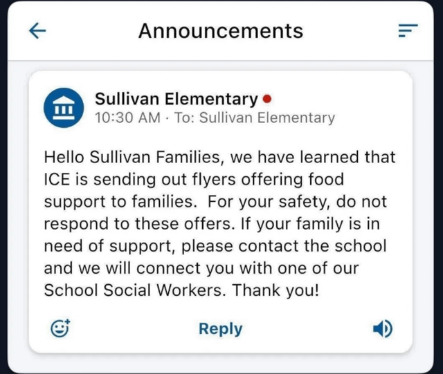 r/minnesota - Minnesota Elementary School Sends Urgent Message as ICE Sends Flyers Offering Food Support to Families r/minnesota - Minnesota Elementary School Sends Urgent Message as ICE Sends Flyers Offering Food Support to Families