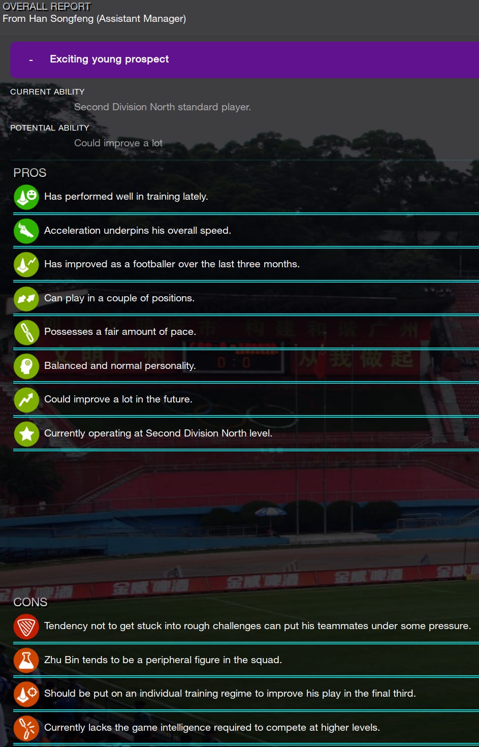 Football Manager 2023 Zhu Bin Football Manager 2023 Zhu Bin
