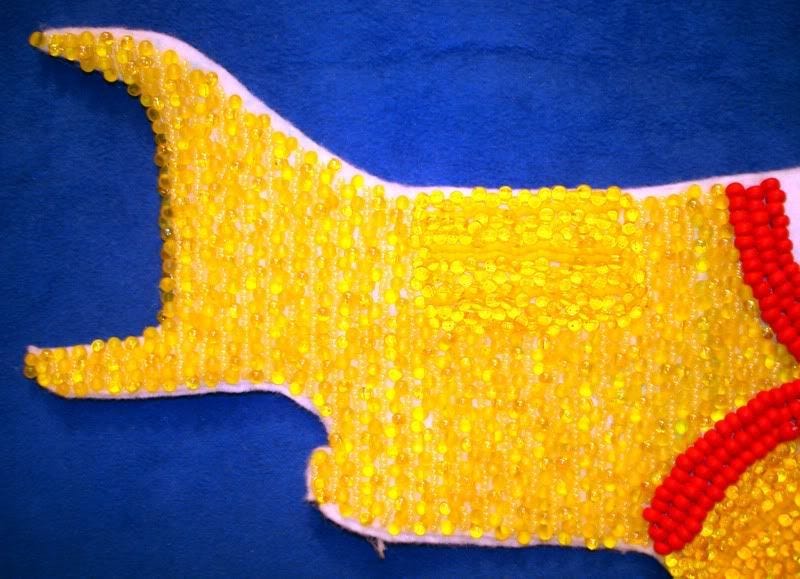 Beaded Beatles Yellow Submarine Pop Art Bead Embroidery Seed beads Magatamas Beaded Beatles Yellow Submarine Pop Art Bead Embroidery Seed beads Magatamas