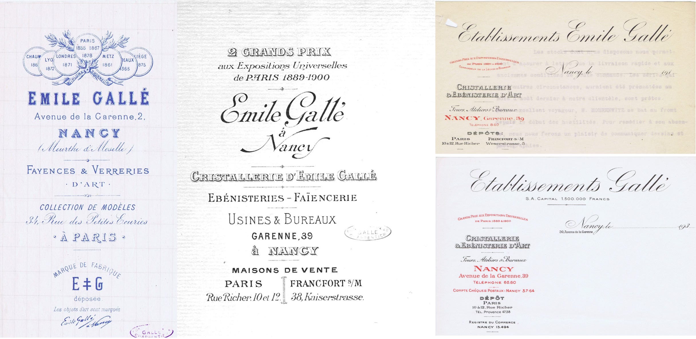 Émile Gallé, Gallé or Établissements Gallé, what's in a name?