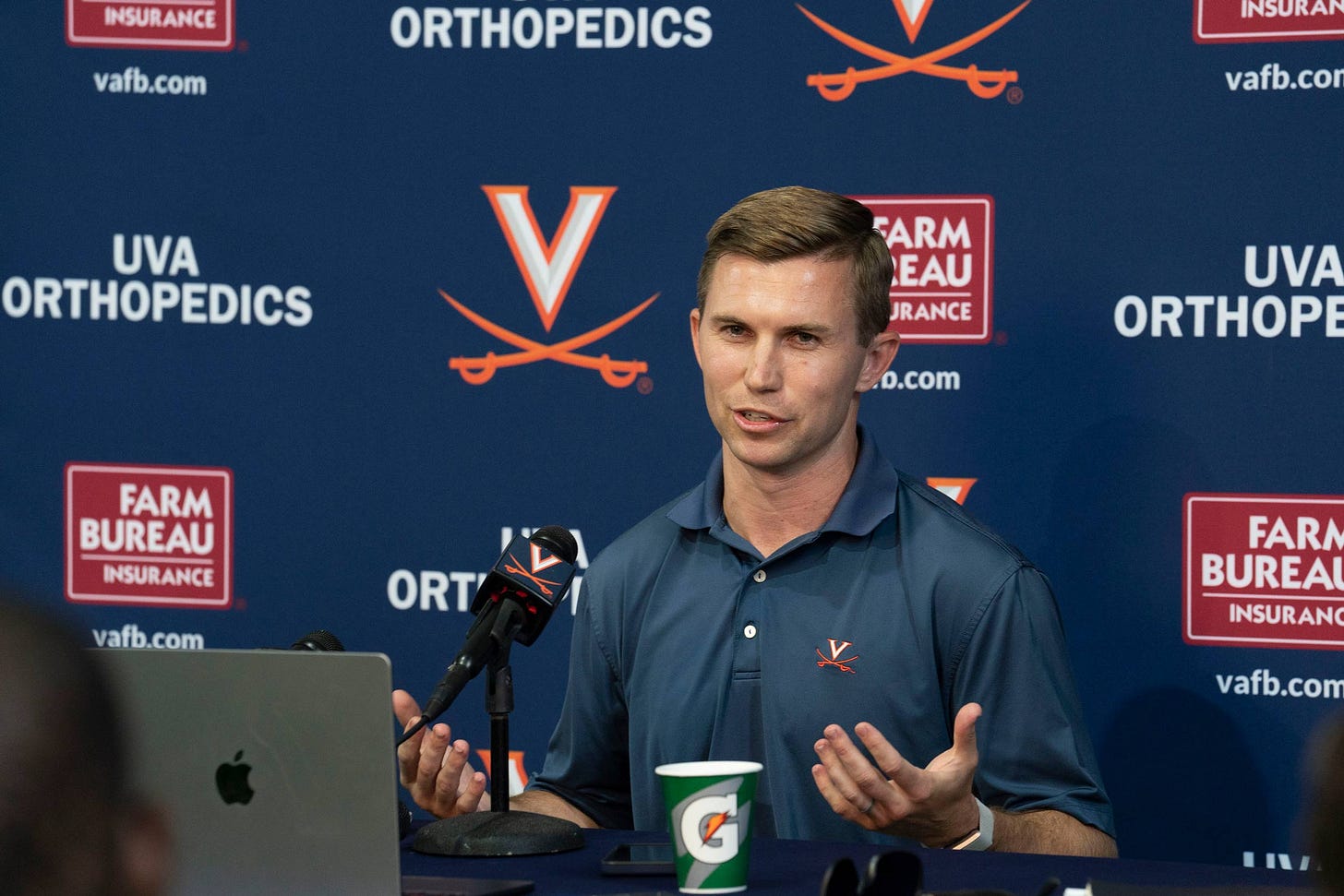 Matt Ganyard in a press conference 