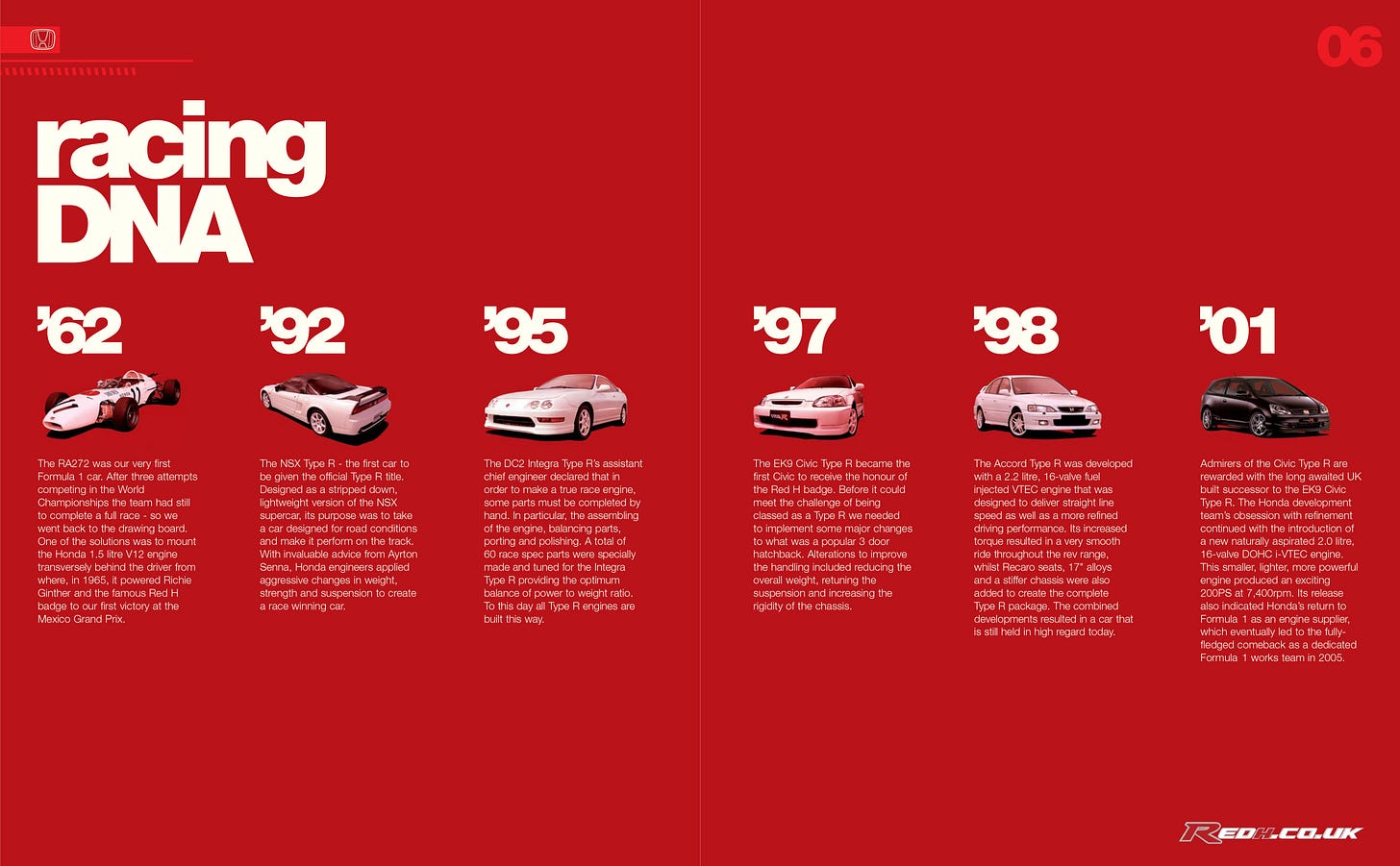 Honda FN2 Civic Type R 2007 brochure racing DNA Honda FN2 Civic Type R 2007 brochure racing DNA