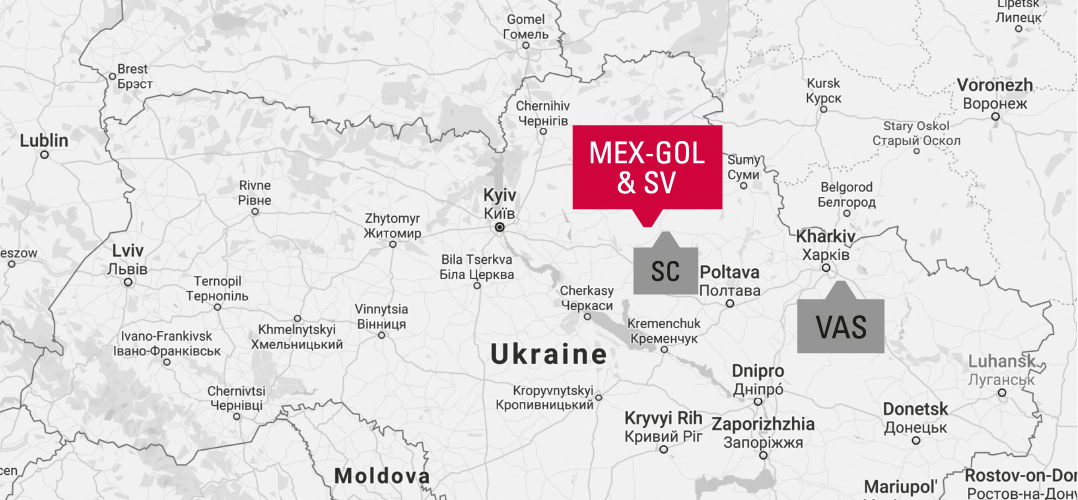 MEX-GOL & SV Field Location Map MEX-GOL & SV Field Location Map