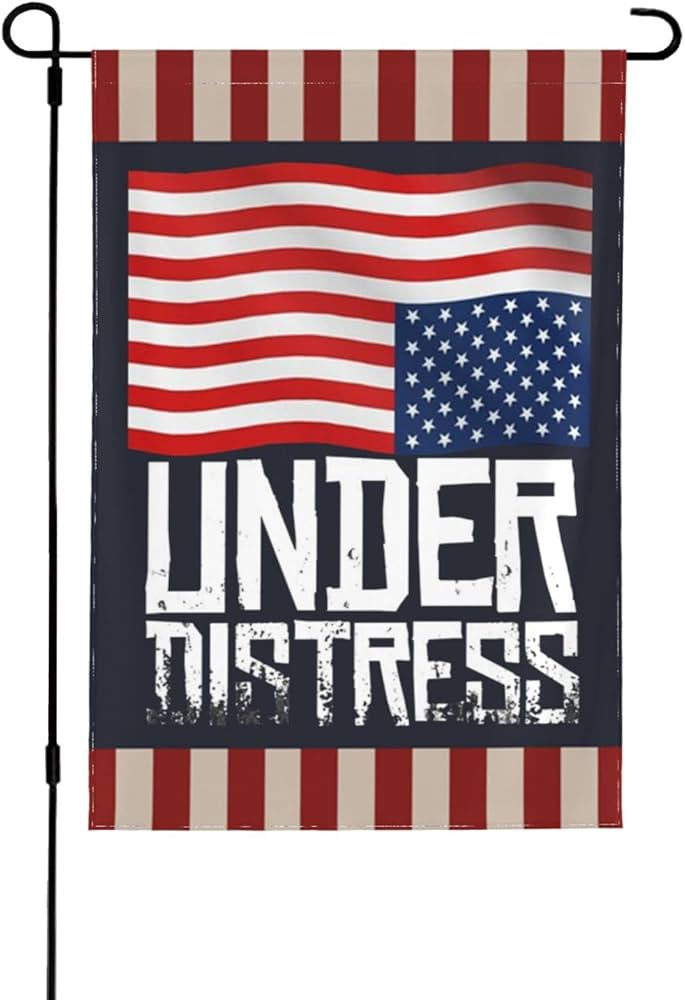 upside down American flag with the text "Under distress" upside down American flag with the text "Under distress"