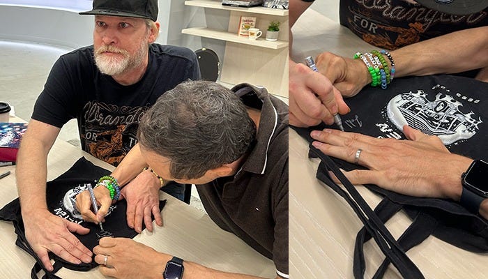 John Cabrera Todd Lowe Hep Alien Tote Dragonfly Merch Co at Akron Smells Like Snow and Coffee Festival 2025 | rmrk*st | Remarkist Magazine John Cabrera Todd Lowe Hep Alien Tote Dragonfly Merch Co at Akron Smells Like Snow and Coffee Festival 2025 | rmrk*st | Remarkist Magazine